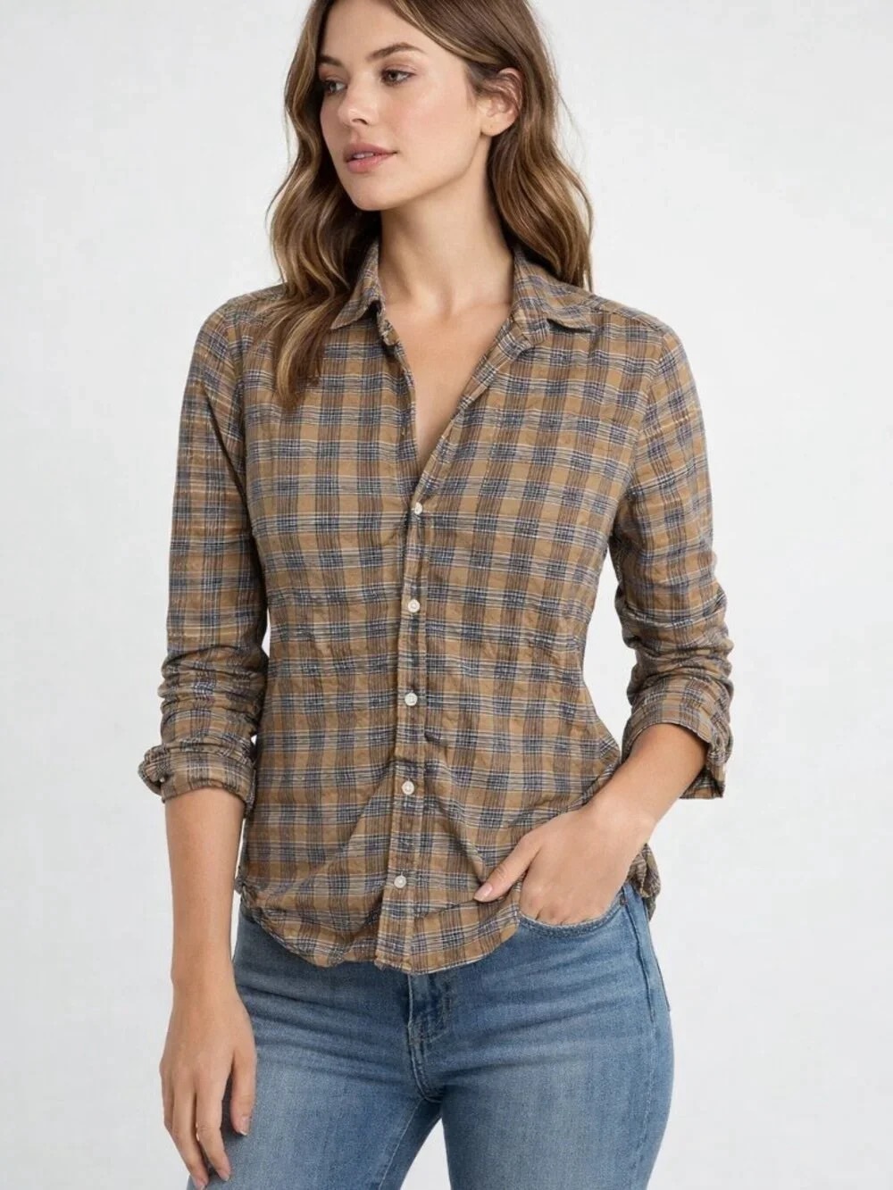 Frank & Eileen Barry Plaid Button Up Shirt